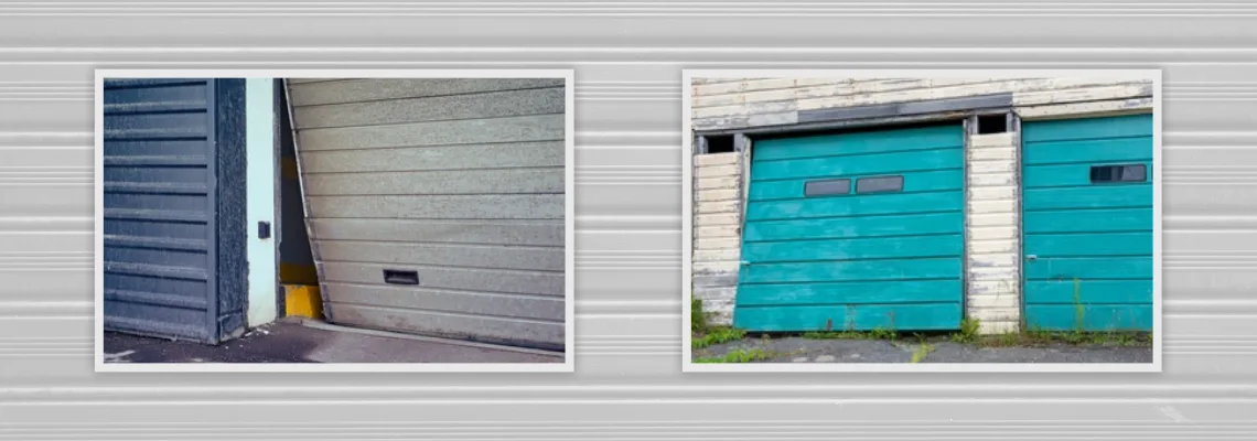 Crooked Aluminum Garage Door Repair in Bolton, Ontario